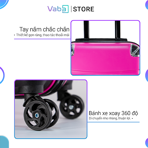 Vali kéo du lịch Vaba Natsukashii vân ngang size 20