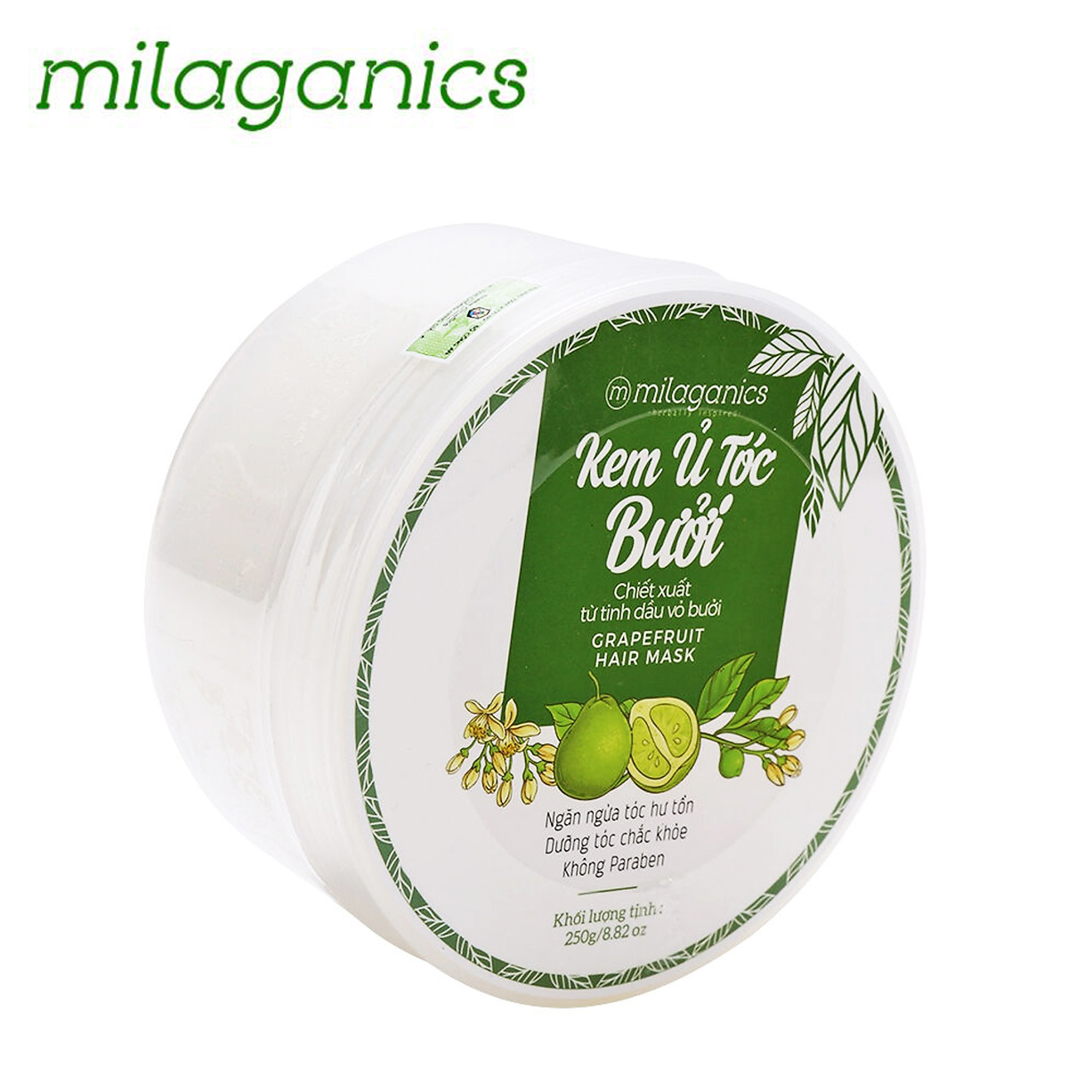 KEM Ủ TÓC BƯỞI MILAGANICS 250 GRAM