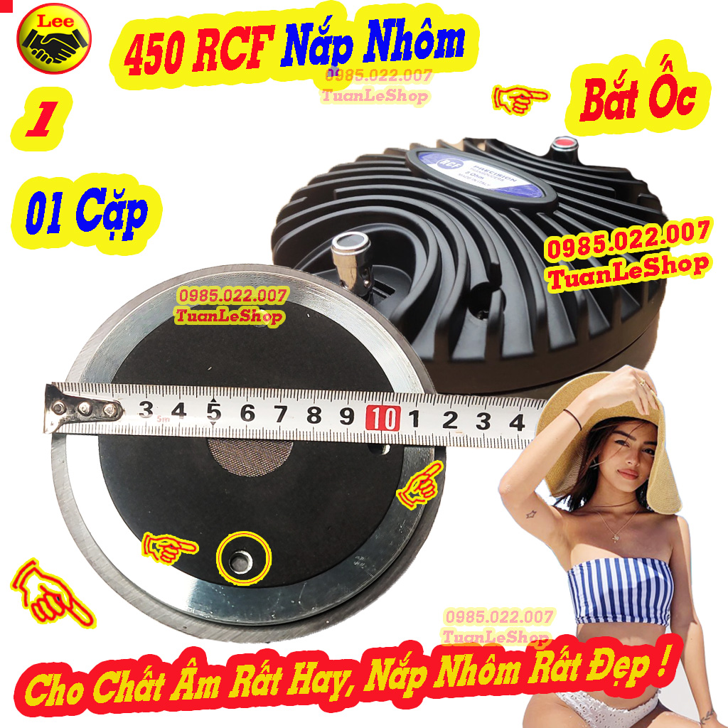 2 LOA TREP 450 NẮP NHÔM LOẠI BẮT ỐC -  LOA TREBLE  450 – Giá 2 LOA 450 R C F BẮT ỐC