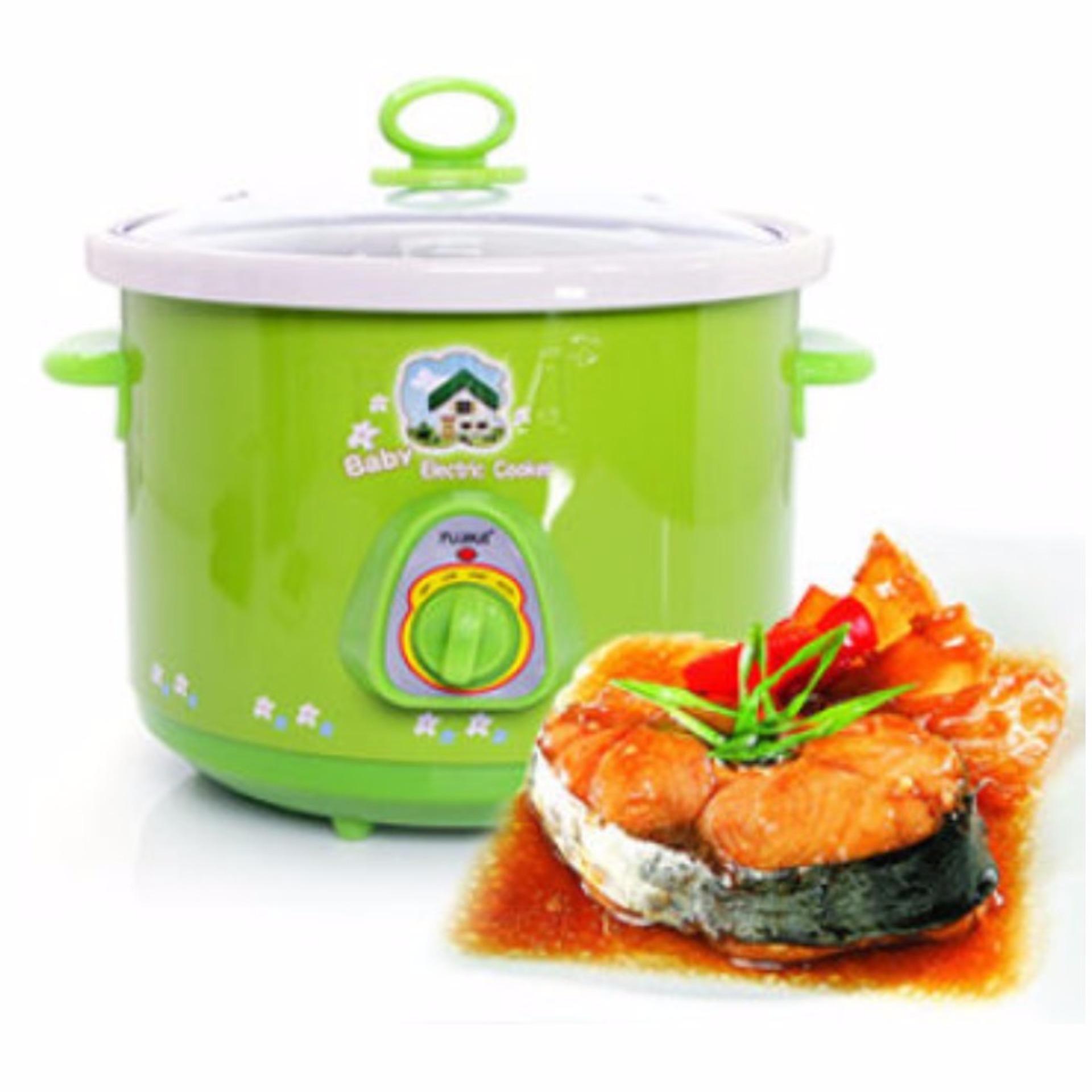 Nồi Hầm cháo chậm 1.5 - 2.5L xanh , Nồi Tiềm Nấu Cháo Chậm Kho Cá Hầm Chưng Yến Đa Năng (1,5 lít - 2,5L )