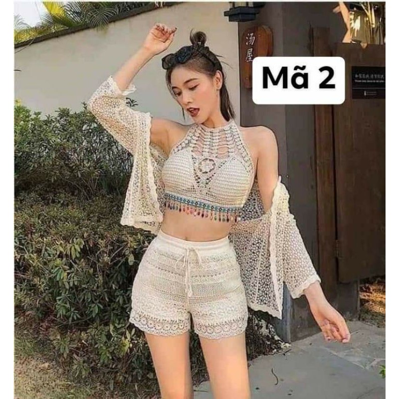 Set 3 Món Bikini Đi Biển ( Hàng Có Sẵn )