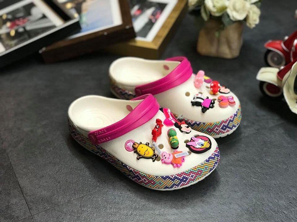 Sục Cross Band viền thổ cẩm cho mẹ (tặng 4 sticker)