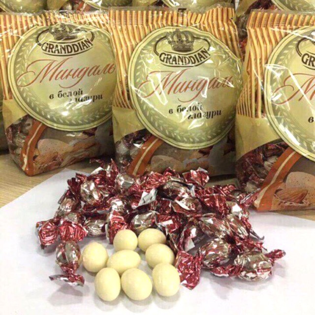 KẸO HẠNH NHÂN BỌC SOCOLA TRẮNG