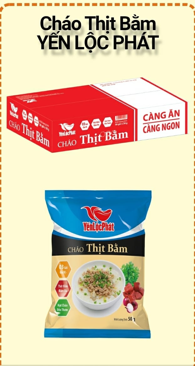 LY CHÁO THỊT BẰM YẾN LỘC PHÁT – LY 50G