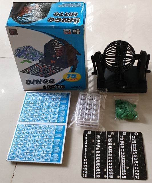[HCM]BỘ ĐỒ CHƠI LỒNG QUAY LÔ TÔ 75 SỐ BINGO