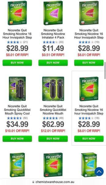 Miếng dán Nicorette Invisipatch 25mg Step 1 - hộp 7 miếng