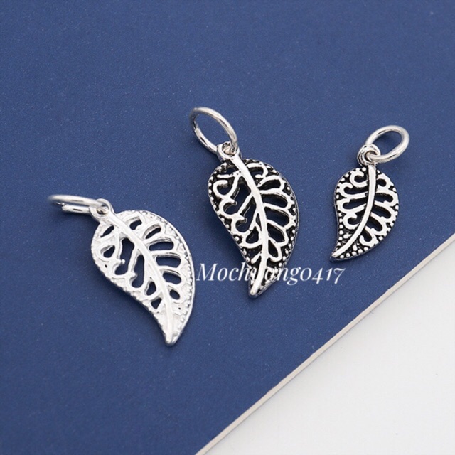 [S925] Charm bạc lá đơn - MH254