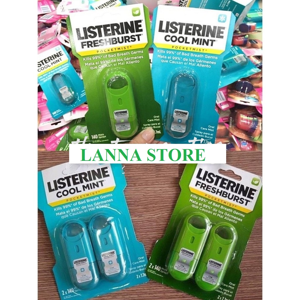 Xịt thơm miệng Listerine Pocketmist (7.7ml) - USA