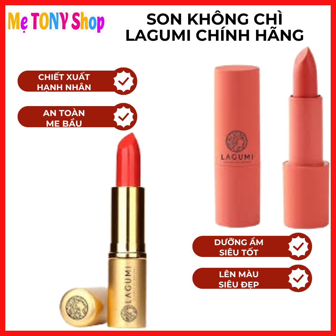 [Chiết Xuất Hạnh Nhân] Son Không Chì Dành Cho Bà Bầu (Chính Hãng LAGUMI)