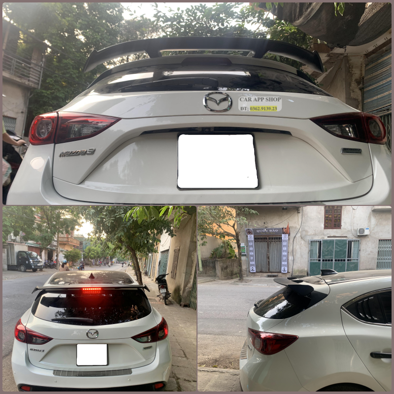 Đuôi gió Thể thao mazda3,mazda2 Hatchback , Cộc Lắp Được Cho Tất Cả Các Đời