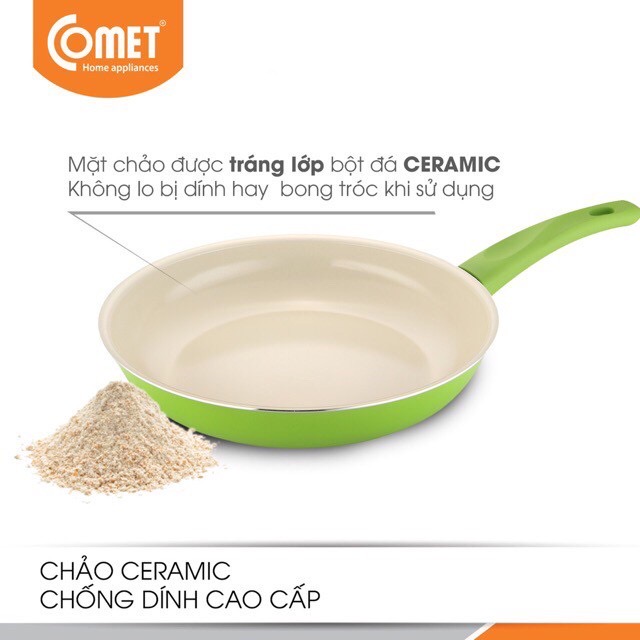 Cặp chảo chống dính Ceramic 20cm & 24cm COMET - CH11-20 & 24