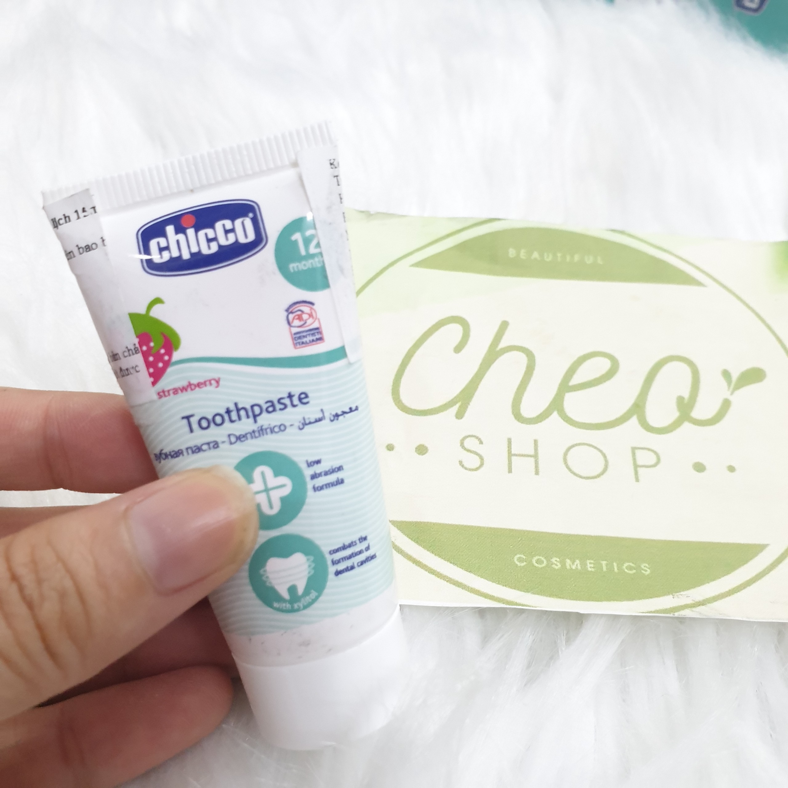 [HCM]Kem đánh răng Chicco hương dâu 12M+