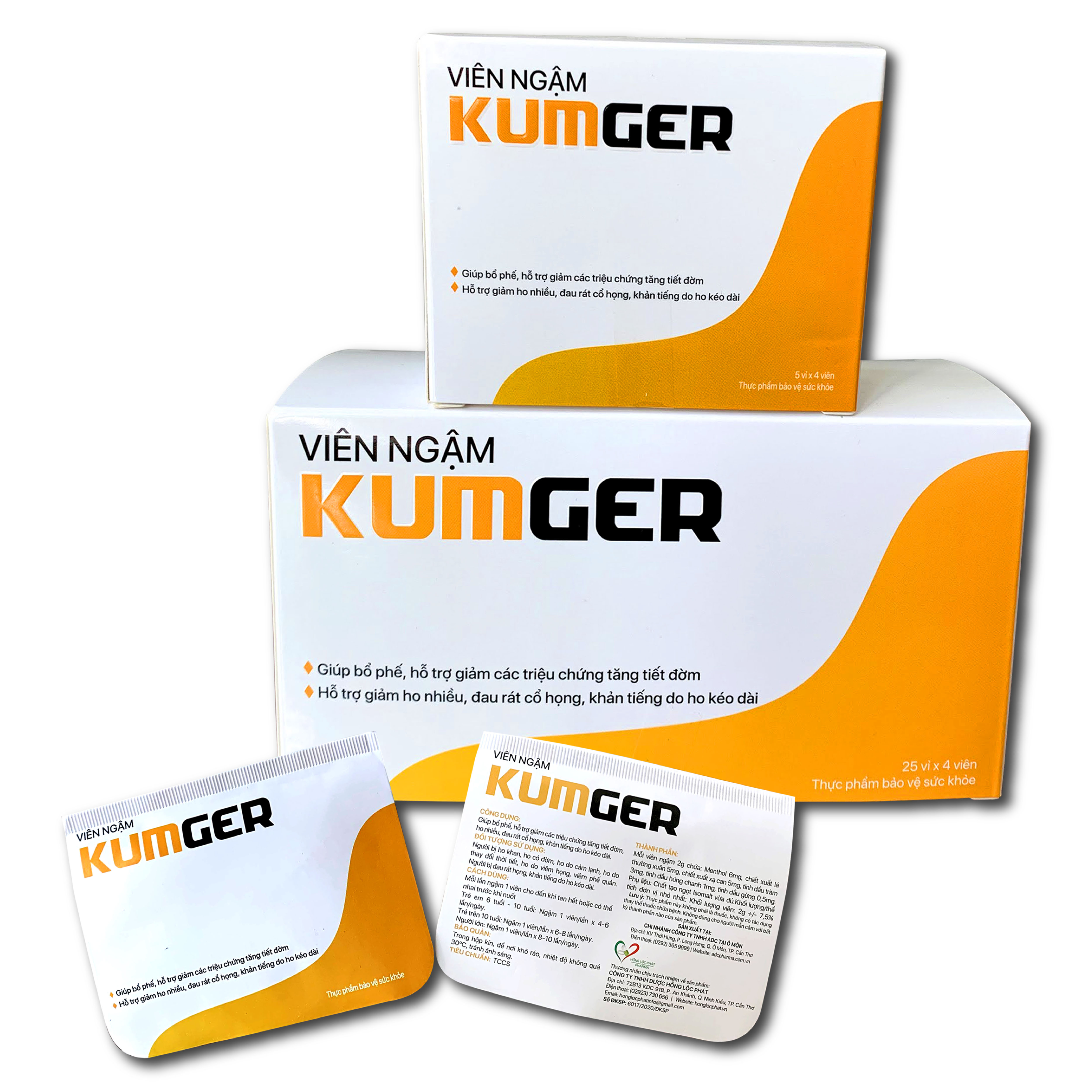 Viên Ngậm Ho Kumger (Hộp Lớn 100 Viên/Hộp)