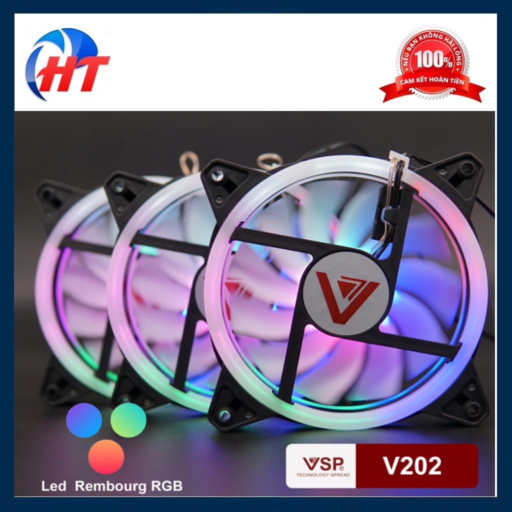 Fan tản nhiệt led 2 mặt v202