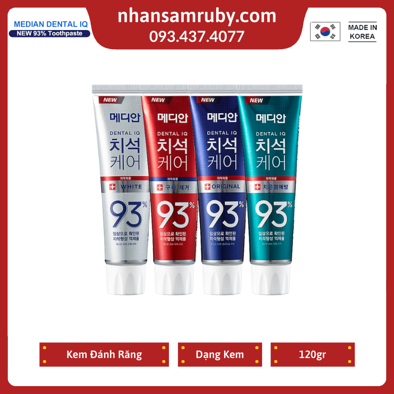 [HCM]Kem đánh răng Median 93% Hàn quốc