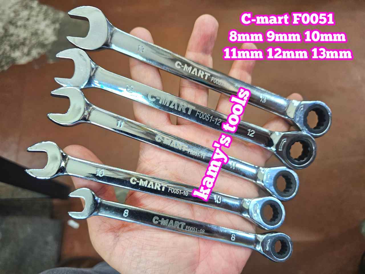 Cờ Lê Vòng Miệng Tự Động C-mart F0051 cỡ 8mm 9mm 10mm 11mm 12mm 13mm 14mm 15mm 16mm 17mm 18mm 19mm
