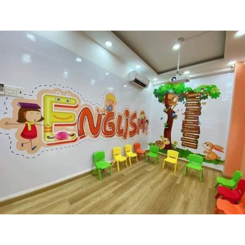 Trang trí lớp học Tiếng Anh dạng decal nhiều mẫu