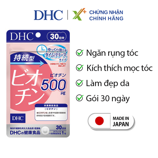 Viên uống Biotin DHC Nhật Bản ngăn rụng tóc, kích thích mọc tóc, dưỡng da và móng khỏe mạnh XP-DHC-BIO30