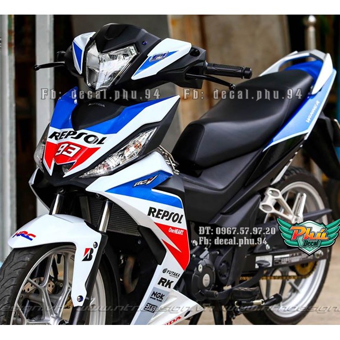 Tem rời Winner Repsol trắng (P)