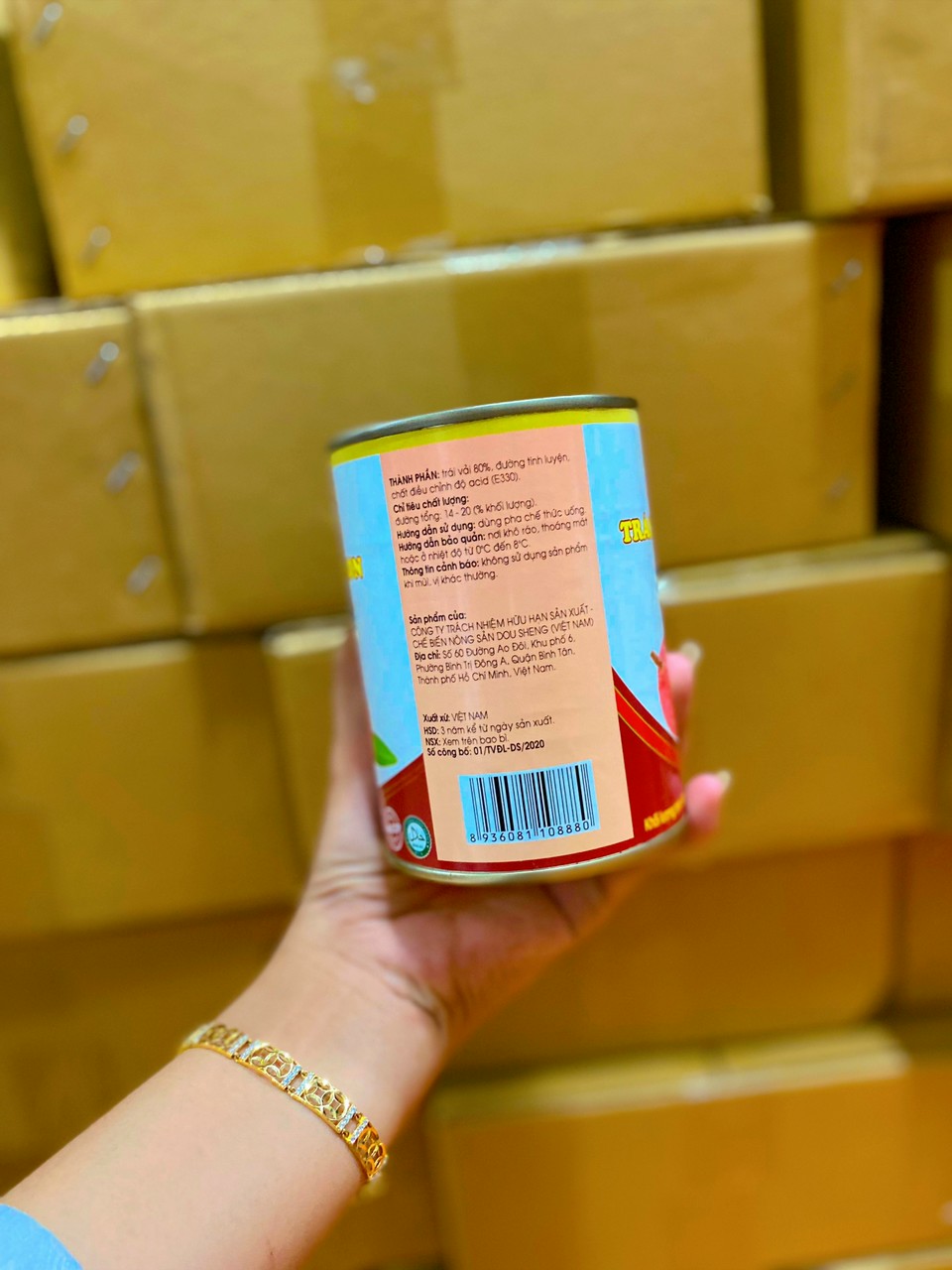 VẢI NGÂM NƯỚC ĐƯỜNG ĐÓNG LON 565G