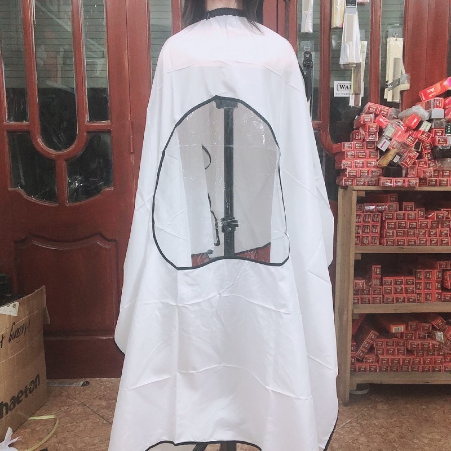 Áo choàng bóng kính cắt tóc nam nữ chuyên nghiệp