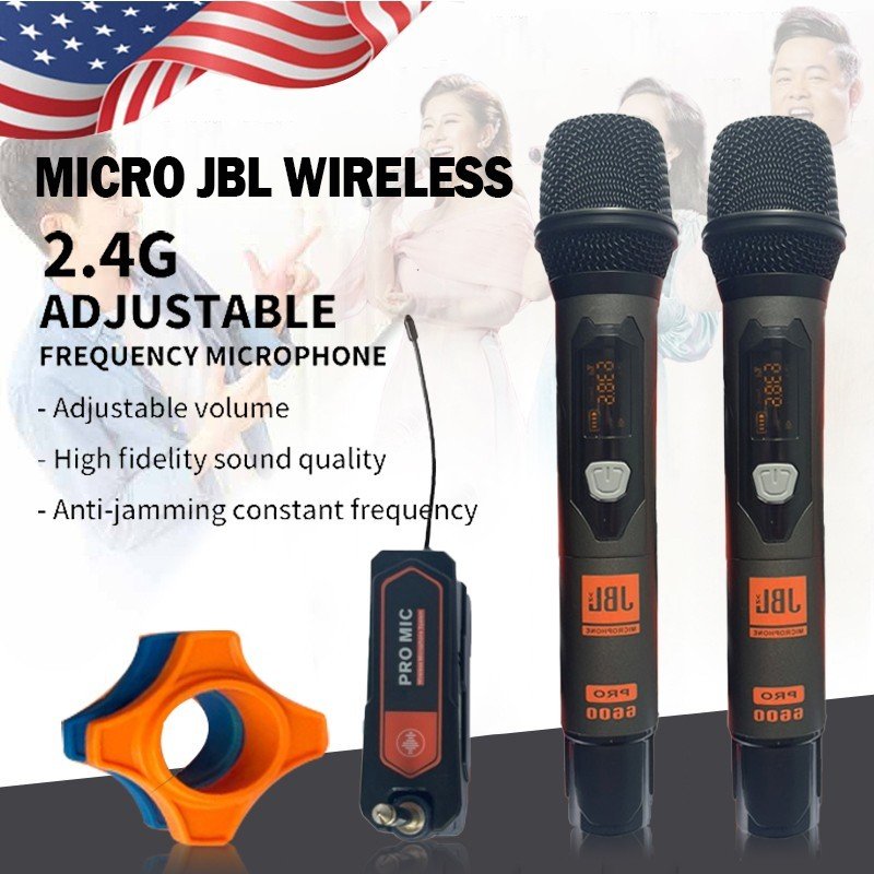 Micro Không Dây JBL Wireless Chính Hãng  , Micro Cao Cấp Giá Rẻ JBL Pro 6600 , Hút Âm Tốt, Chống Hú Chống Nhiễu Nâng Giọng   Bắt Sóng Cực Xa , Hỗ Trợ Hát Rất Tốt , Phù Hợp Với Mọi Thiết Bị Điện Tử , BH 12 Tháng