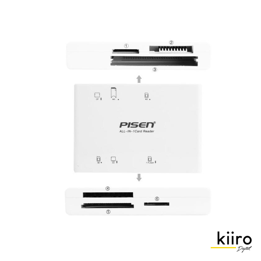 Đầu đọc thẻ Đa năng 2.0 Pisen 6 in 1