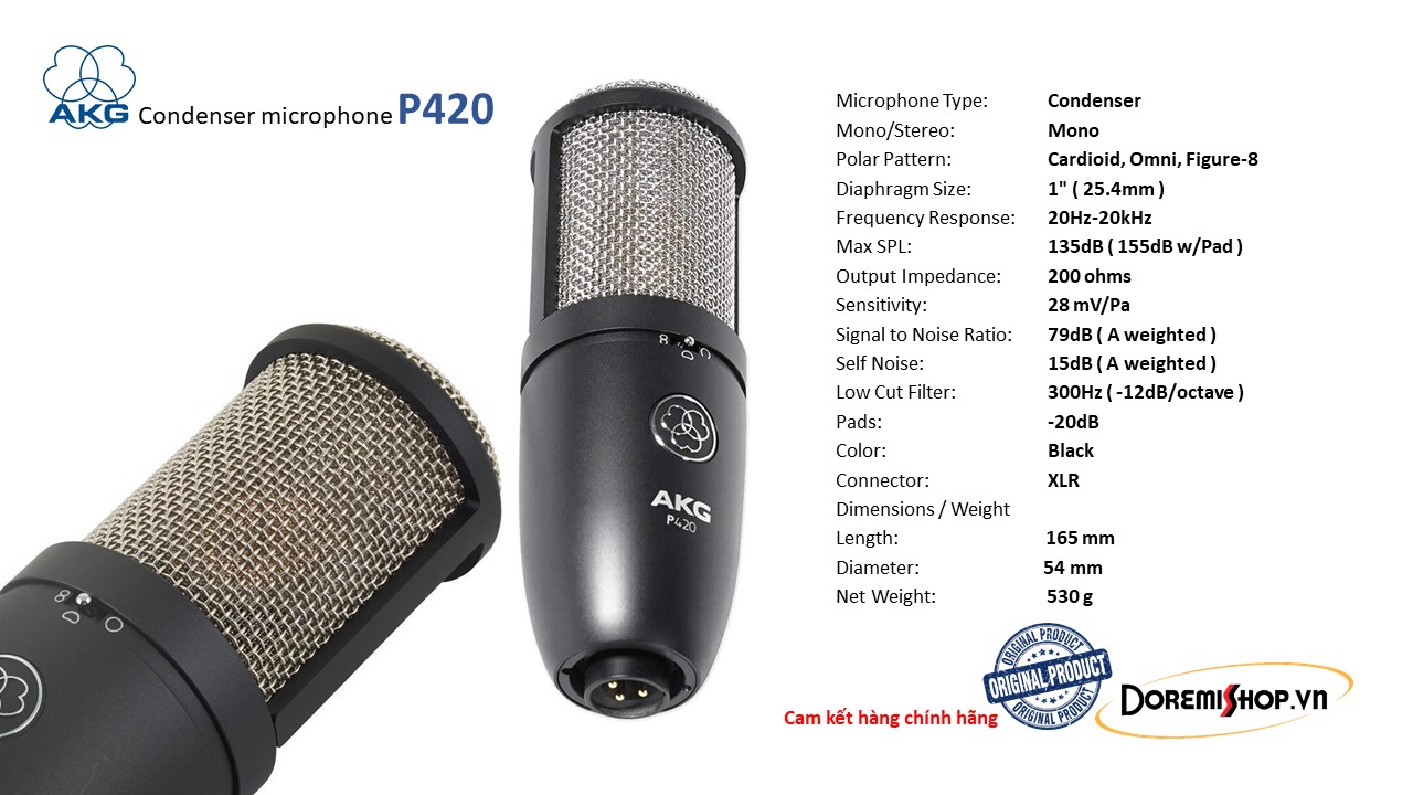 [HCM]Micro thu âm Condenser microphone AKG P420
