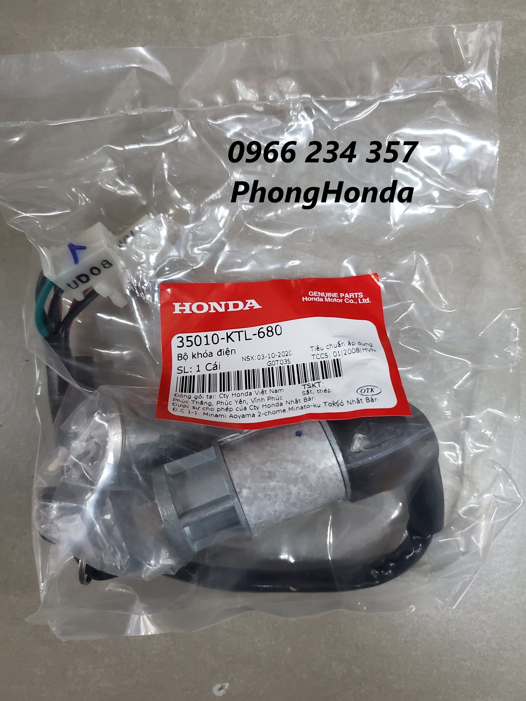 Ổ khóa , khóa máy wave alpha lớn 2006 - 2016 chính hiệu honda