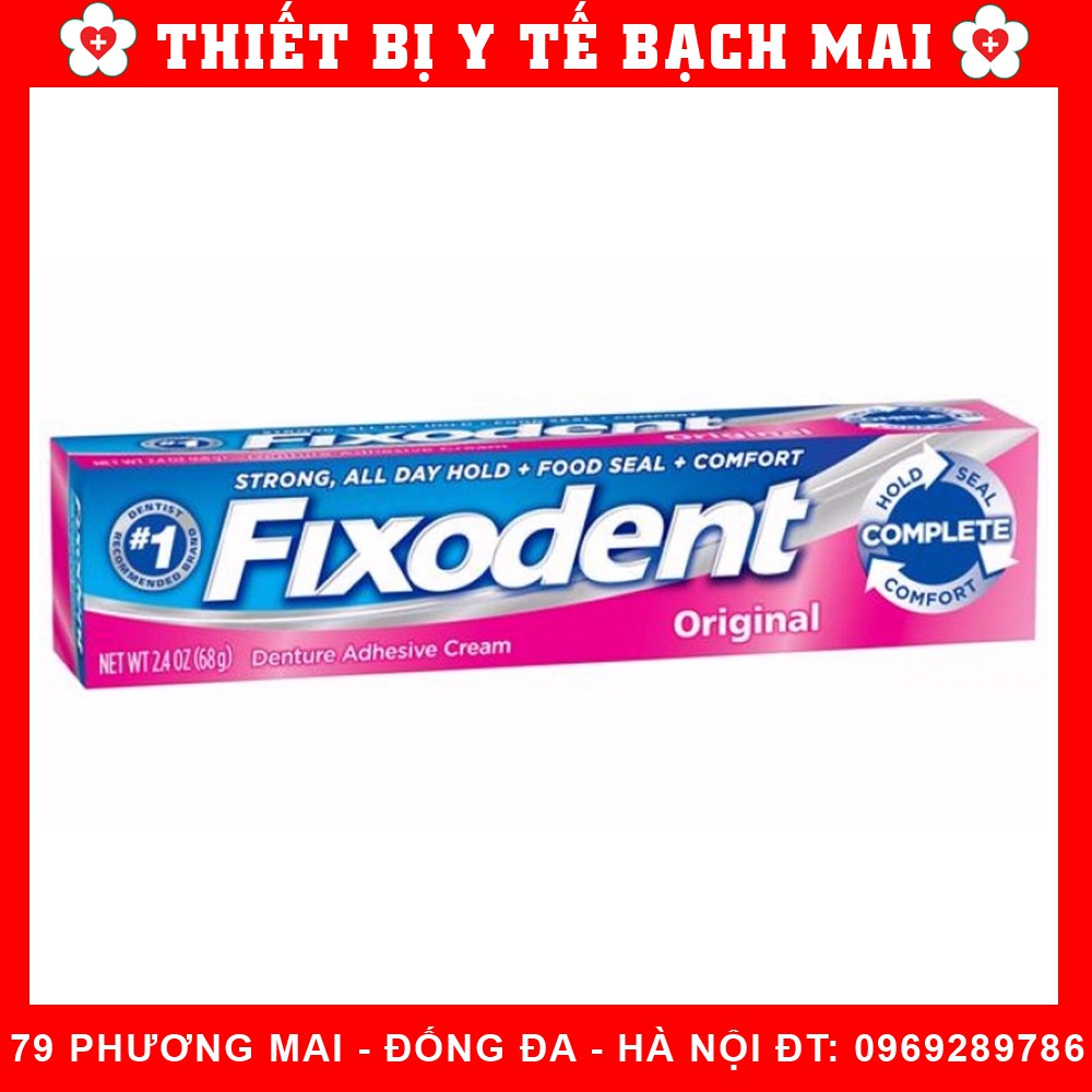 Keo dán hàm răng giả fixodent 68g
