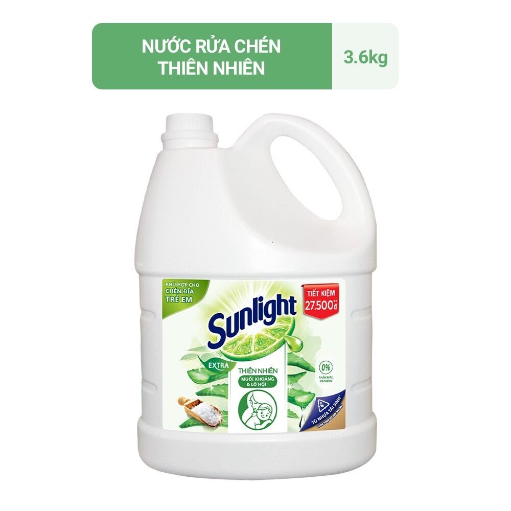 Nước rửa chén Sunlight Thiên Nhiên can 3.6kg