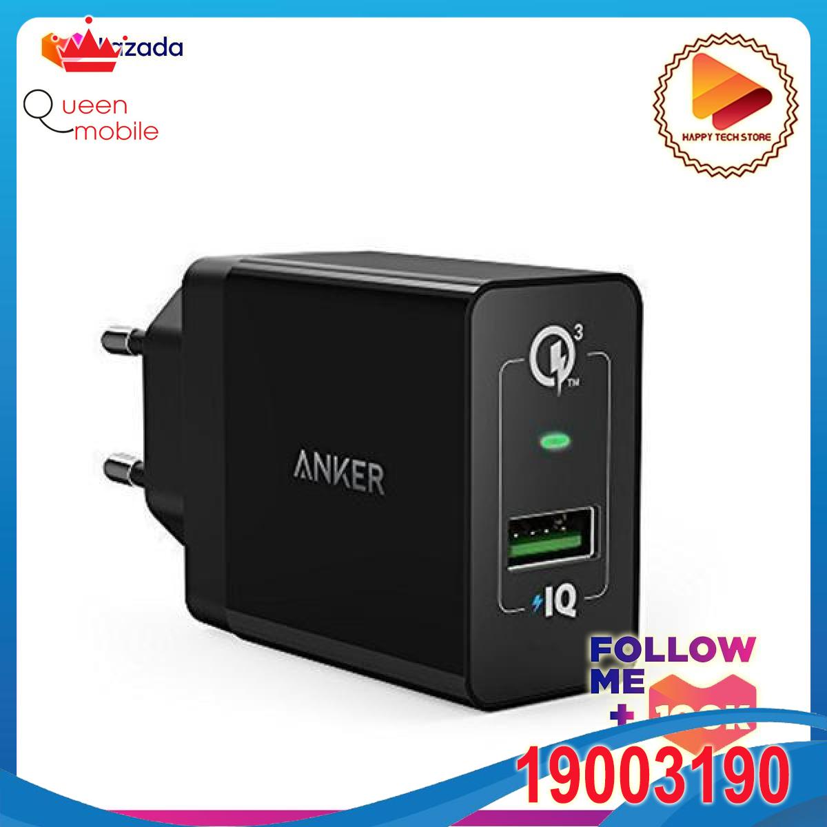 Sạc anker 1 cổng 18w, quick charge 3.0 - - sạc nhanh 3.0 1 cổng 18w 3a dành cho galaxy s10 / s9 / s8 / edge / plus, note 9/8/7, lg g4, htc one a9 / m9, nexus 9, iphone, ipad và các loại - a2013