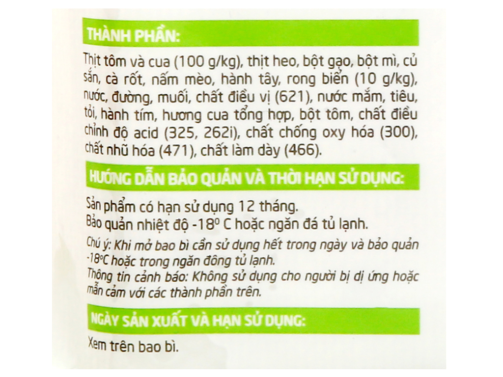 Chả Giò Tôm Cua Rong Biển La Cusina (500gr)