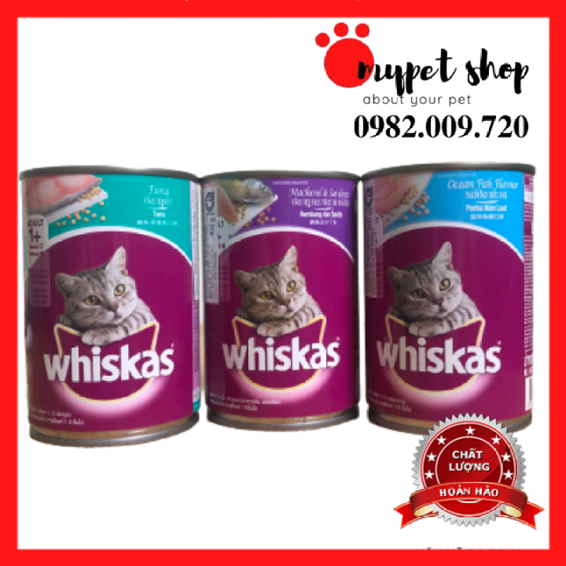 Pate Vị Cá Biển/Cá Thu/ Cá Ngừ Whiskas Cho Mèo (Lon 400g)