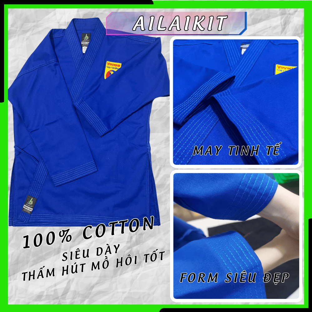 VÕ PHỤC VOVINAM COTTON | Đồ võ vovinam 100% cotton cao cấp siêu dày, hàng xuất khẩu dành Cho HLV, võ sư vovinam