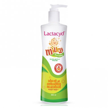 Sữa tắm gội trẻ em lactacyd milky 500ml