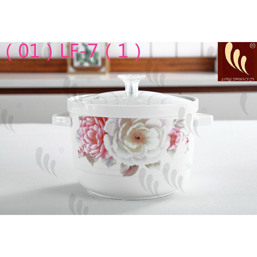 Âu Sứ Đựng Cơm Canh Có Nắp Sứ, Nắp Kính