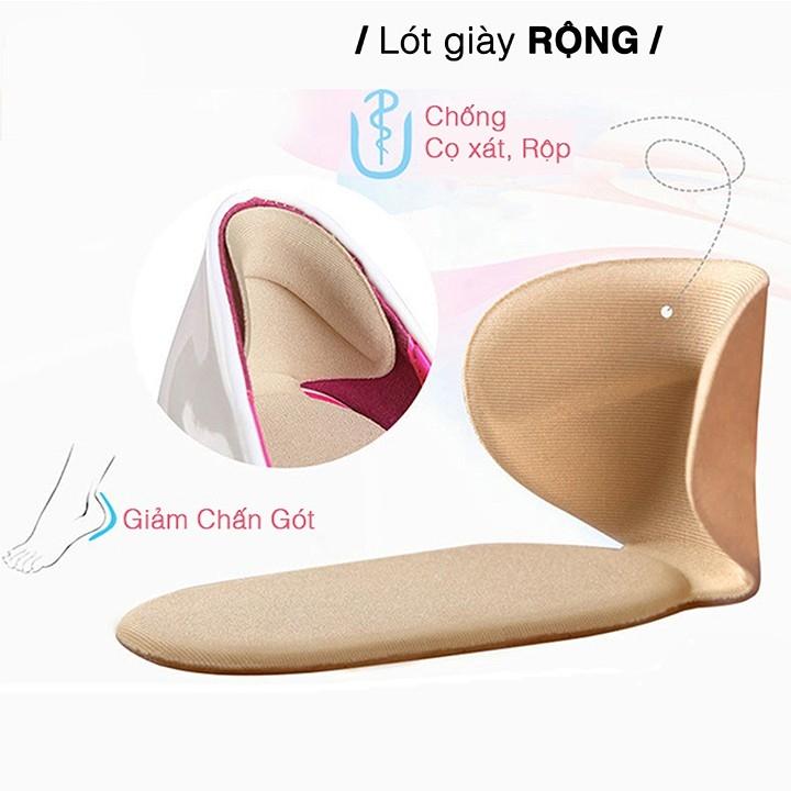 HCMCombo 2 miếng lót giày giảm size chống rộng chống đau chân kéo dài từ