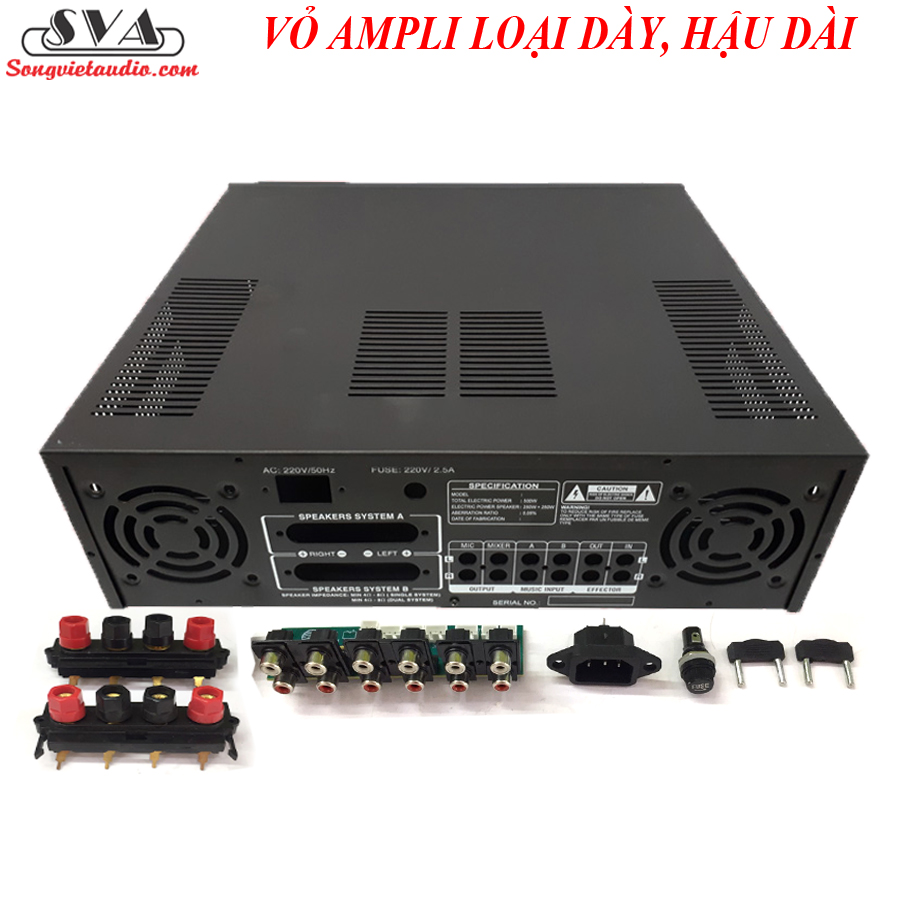 VỎ AMPLI DÀY HẬU 33 cm PA1000X