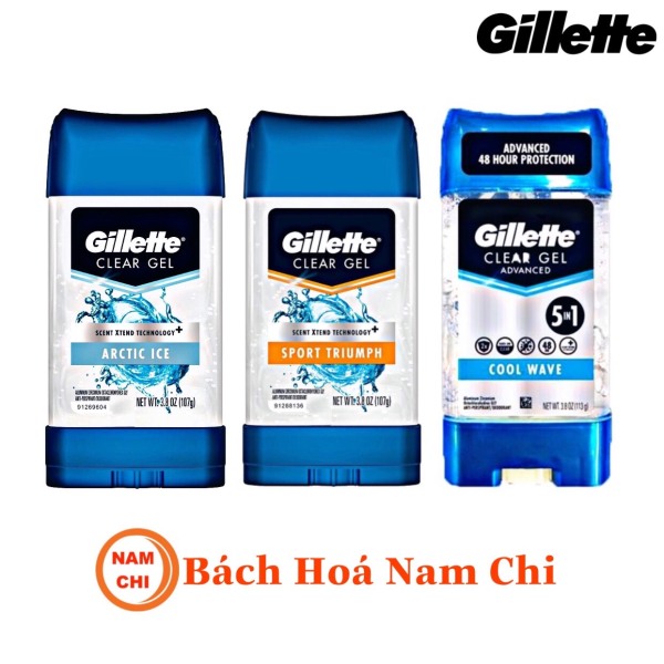 Lăn Khử Mùi Cho Nam Gillette Cool Wave 5in1 | Artic Ice | Sport Triumph 107g - Hàng Nhập Khẩu Mỹ cao cấp