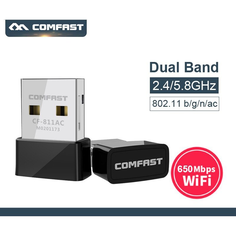 USB Thu WiFi Comfast CF-811AC có hỗ trợ 5Ghz