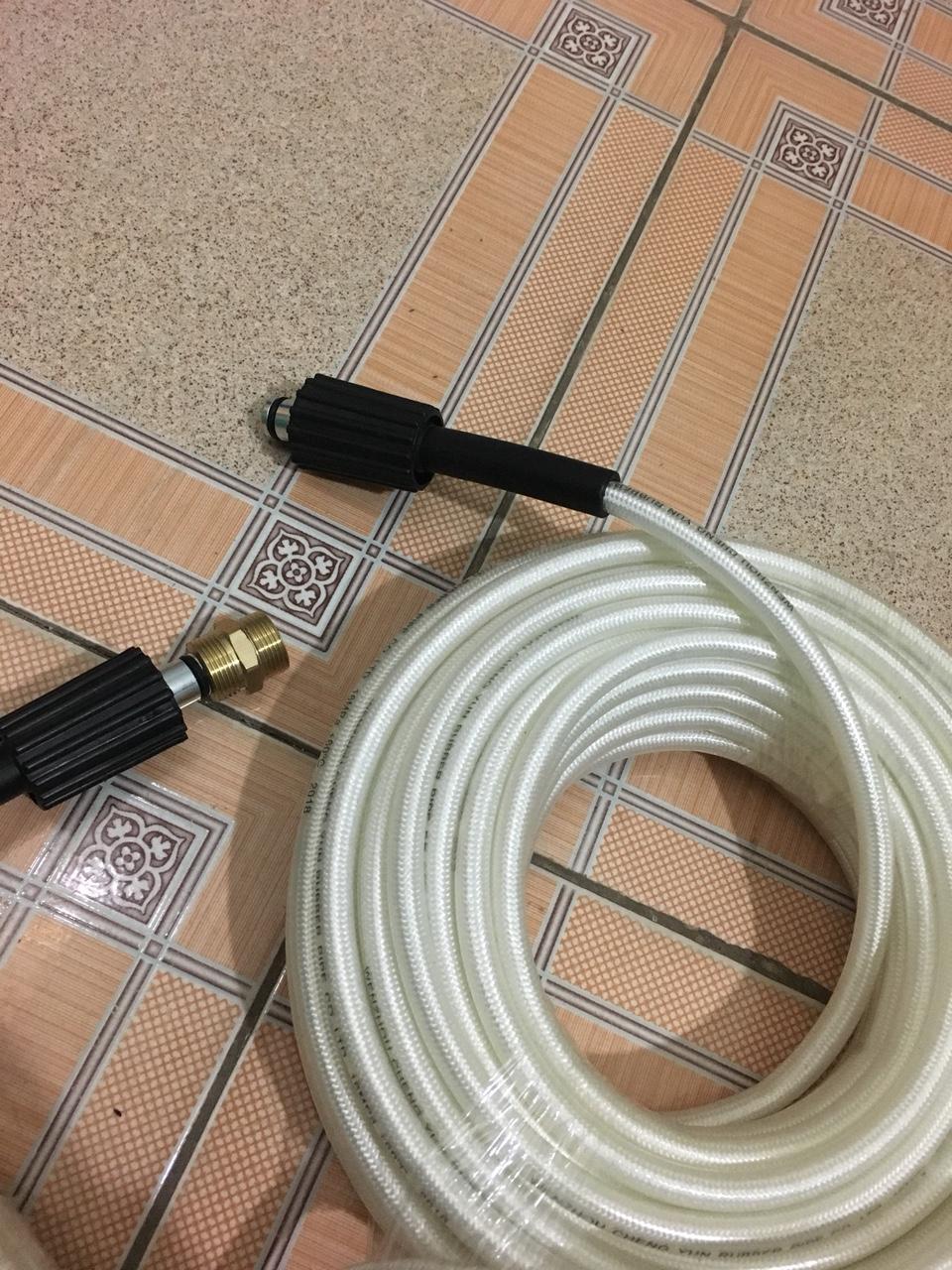Dây xả nước máy rửa xe 20m + đầu nối