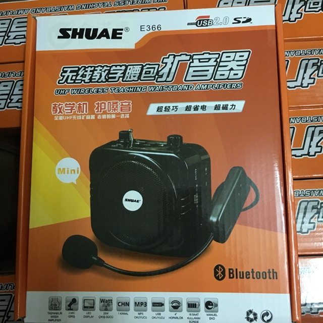 Loa Trợ Giảng SHUAE E366 Xịn, pin trâu  (Micro không dây)