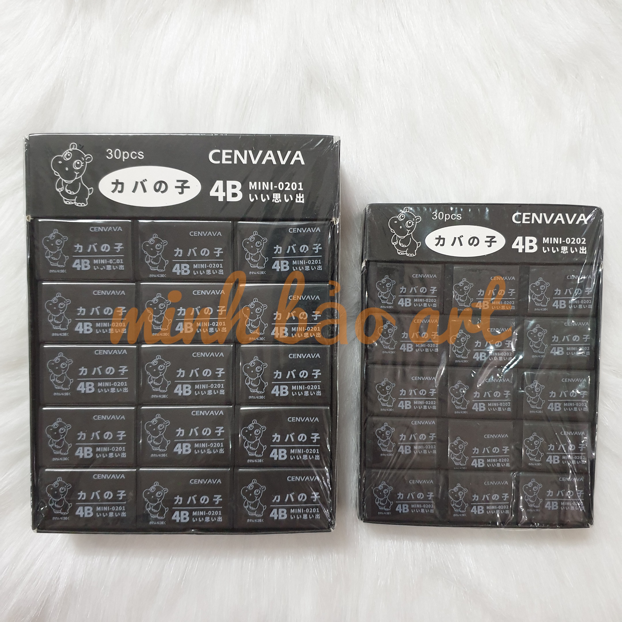 [HCM]BỘ 2 GÔM ĐEN 4B CENVAVA