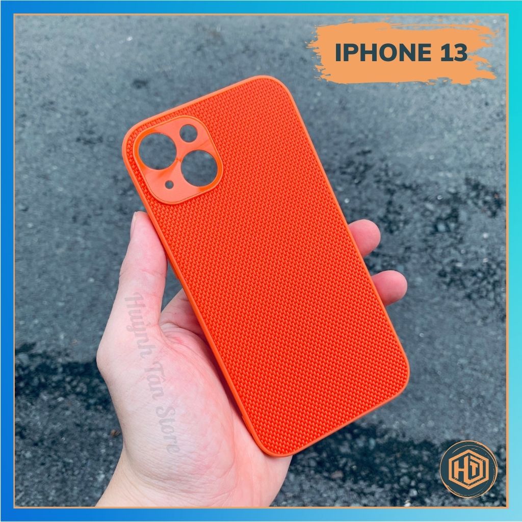Ốp lưng iphone 13 vân VẢI NYLON nhiều màu chống bám vân tay bảo vệ camera phụ kiện điện thoại huỳnh tân store