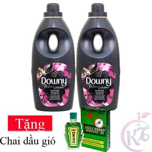 Combo 2 chai Nước xả vải Downy Huyền Bí hương nước hoa chai 800ml Tặng 1 chai dầu gió xanh 24ml - nước xả quần áo đậm đặc mềm vải thơm lâu
