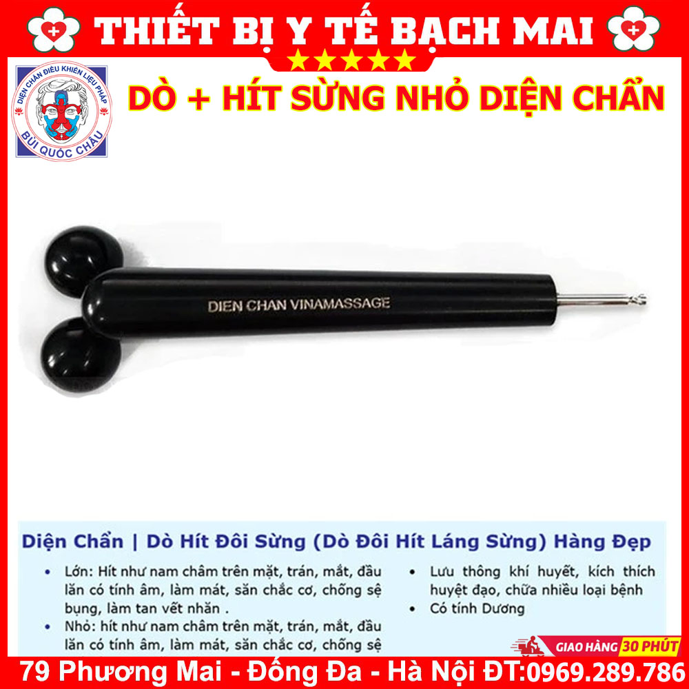 Lăn hít sừng đôi láng nhỏ + dò huyệt - dụng cụ diện chẩn