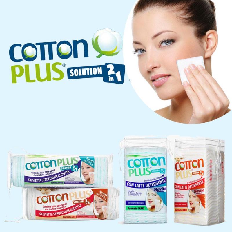 Bông tẩy trang COTTON PLUS 2 IN 1 cao cấp