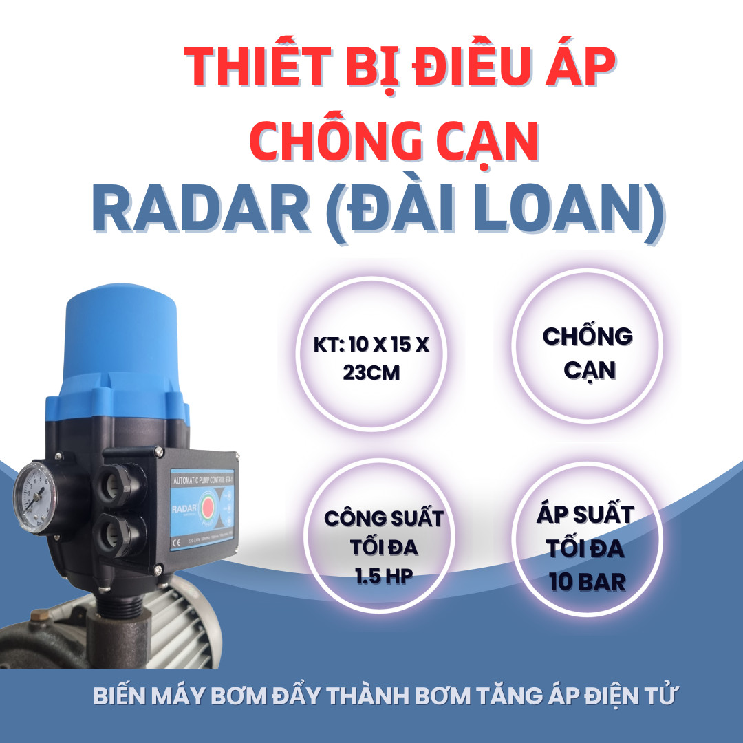 THIẾT BỊ ĐIỀU ÁP CHỐNG CẠN RADAR CHO MÁY BƠM