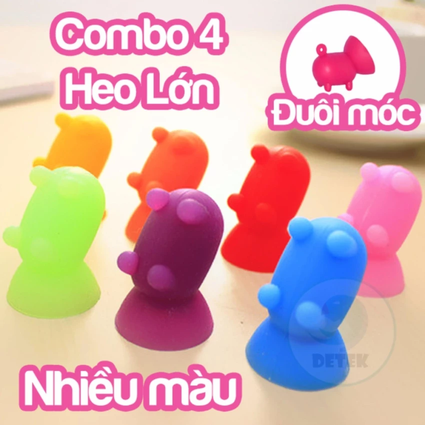 Combo 4 Đế hít đỡ điện thoại con heo loại lớn